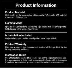 Luces LED de 12V de Alta Calidad Directas de Fábrica para Borde de Rueda, Luces Universales para Guardabarros de Coche con Señal de Giro Dinámica y Lámpara de Conducción - Product Image 6