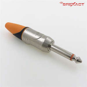 SREXACT SP102X-POG TS 1/4 ขั้วต่อปลั๊กโมโน 6A ขั้วต่อโทรศัพท์แบบตัวผู้ใช้งานง่าย วัสดุหน้าสัมผัสทองแดง วัสดุโลหะผสมสังกะสี - Product Image 4
