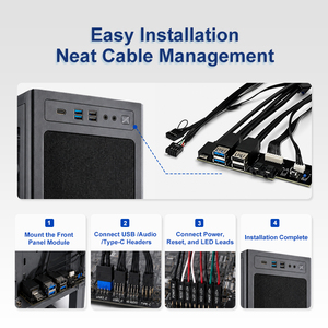 Kabel Hub Kontrol Panel Depan PC USB2.0 HD Audio Tipe-C Fiber+kontrol+cat6+jaringan+lvds+daya+audio+c ke C+usb c Data - Product Image 3