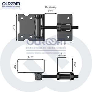 Bisagra de acero inoxidable de 1,75 "Mini bisagras de cierre automático Característica ajustable Moderna para uso en exteriores para balcón pequeño - Product Image 2