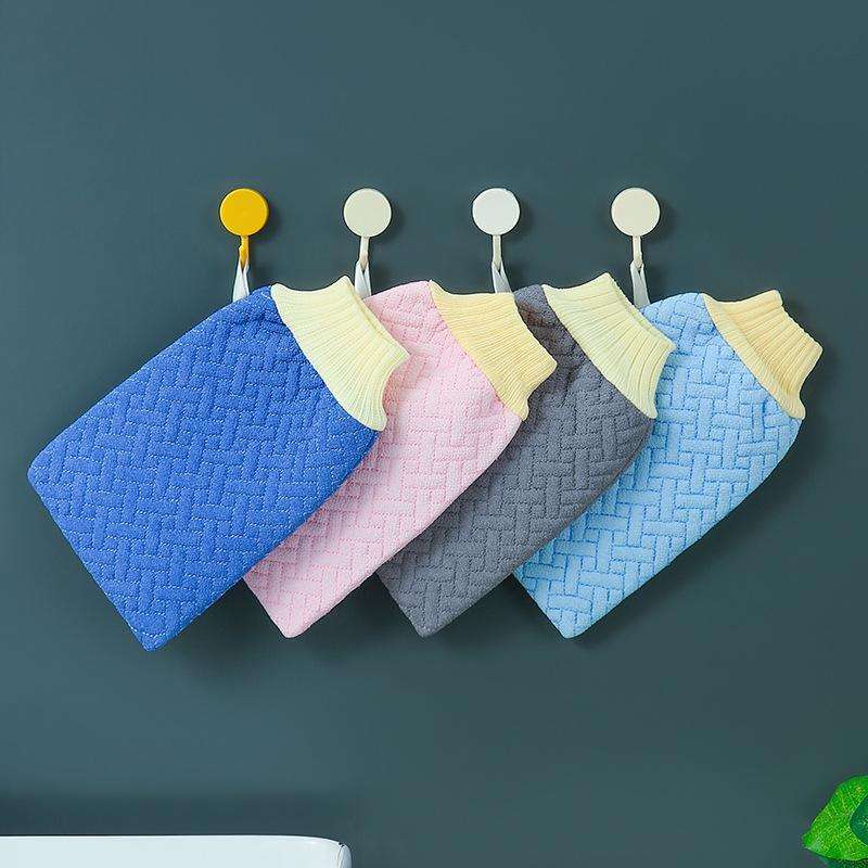 Custom Logo 3D Texture Hammam Exfoliating Gloves Mitten Remove Dead ...