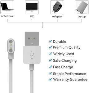 <span class=keywords><strong>Cable</strong></span> de carga USB de repuesto blanco personalizado OEM DAJIANG para reloj inteligente LED de reloj inteligente magnético portátil - Product Image 5