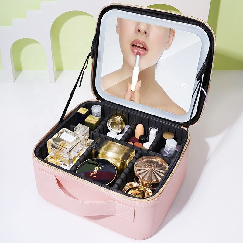Best-selling Home Professional Travel Makeup Bag with LED Light Mirror Best-selling Home Professional Travel Makeup Bag with LED Light Mirror
