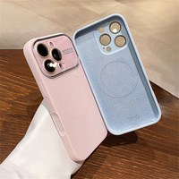 Coque de téléphone liquide avancée pour iPhone 17 16 14 15 13 Pro Max, avec chargement magnétique, protection d'objectif en verre, en silicone, pour couple