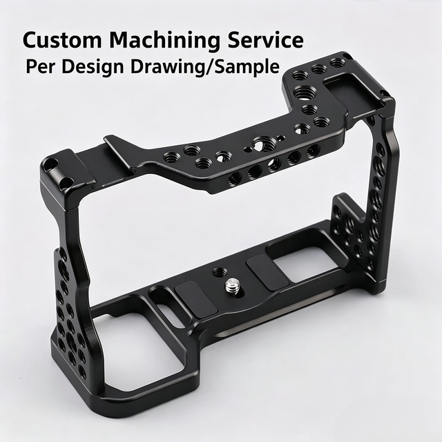 CNC Camera Accessories Aluminum 6061-T6 CNC Machined Camera Rig Cage for Precision Video Filming Housing Custom Anodized