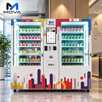 Distributeur automatique intelligent Mova Smart Lift Combo, entièrement automatique, avec écran tactile AI IoT, refroidissement par compresseur, pour aliments, boissons, en-cas, intérieur/extérieur