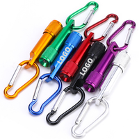 Mini lampe torche LED colorée en aluminium portable pour cadeaux promotionnels, objets publicitaires, prix de gros