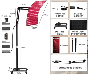Nouvelle Lampe de Thérapie par Lumière Rouge 2026 avec Support à Roulettes, Panneau de Thérapie par Lumière Rouge 160 LED 660nm 850nm pour le Visage et le Corps, Utilisation à Domicile - Product Image 6