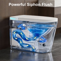 En gros WC intelligent monobloc en céramique avec bidet intégré, chasse d'eau automatique, siège chauffant et télécommande pour la maison et les salles de bain d'hôtel