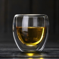 Tasses à café en verre à double paroi, tasses à expresso isolées en borosilicate, verres à thé, latte, vin transparents pour boissons chaudes