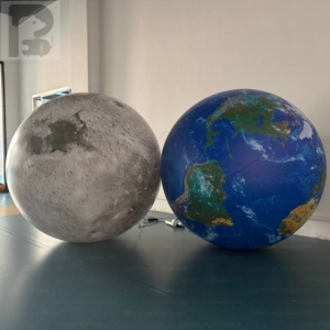 Sphère gonflable LED promotionnelle extérieure en PVC avec logo personnalisé, modèle Planète Terre Lune, pour Salons professionnels, Festivals et Grandes ouvertures - Product Image 3