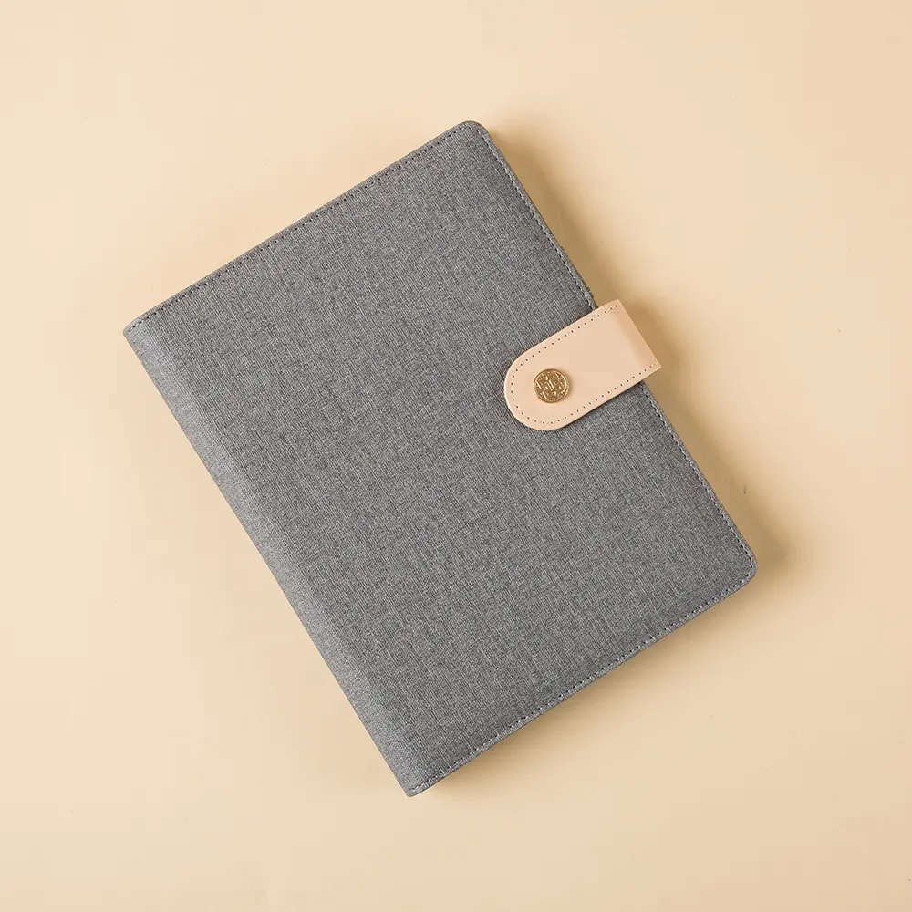Custom Loose Leaf 6-Ring Binder Notebooks mit PVC-Trennwänden Leder Custom ized Hardcover A5 Leder gebundenes Tagebuch Tagebuch Lu Cai