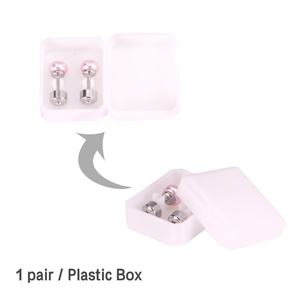 Pendientes Minimalistas al por Mayor con Bajo MOQ, Joyería de Acero Inoxidable, Bañados en Oro de 18K, Pendientes de Perlas con Tornillo para Chicas - Product Image 3