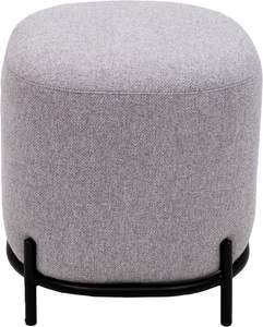 Tabouret repose-pieds rond en velours, avec jambes en métal, personnalisé, <span class=keywords><strong>de</strong></span> couleur gris nuit, offre spéciale - Product Image 1