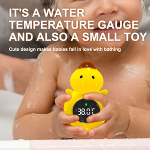 Новые плавающие игрушки для ванной перезаряжаемый цифровой термометр для воды силиконовый безопасный утка Цифровой Детский термометр для ванной комнаты - Product Image 3