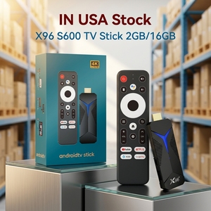 En stock en EE. UU. |   Nuevo <span class=keywords><strong>IPTV</strong></span> Stick X96 S600 4K H313 Android TV Dongle 2GB/16GB con Control Remoto por Voz BT, Smart TV Box, Decodificador - Product Image 1