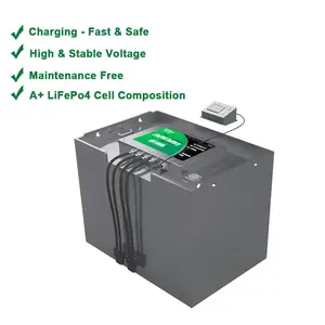 CoPow LCD Display 36volt Lifepo4 Fork Lift Battery For 80ah 500ah Electric Regeneration 24v 48v Forklift Battery For Sale