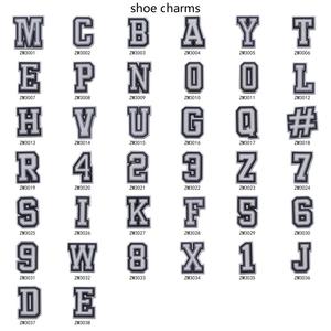 Alphabet et numéro de breloques de chaussures en caoutchouc PVC personnalisés à la mode pour la décoration de bricolage sabots à la mode et cadeaux personnalisés - Product Image 2