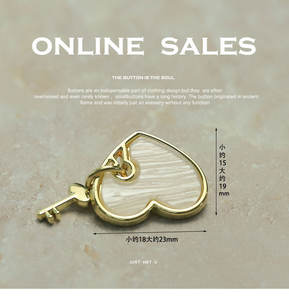 ชุดสูทผู้หญิงกระดุมโลหะสังกะสีอัลลอยสำหรับผู้หญิงกระดุมเย็บรูปหัวใจ18มม. 23มม. แปลกใหม่ - Product Image 3