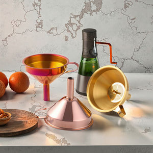 Juego de 3 embudos de acero inoxidable colgables, aptos para lavavajillas, dispensador de líquidos y polvos de boca ancha para cocina y uso doméstico - Product Image 4