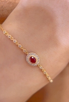 Bracelet de pierres précieuses rubis de sang de pigeon naturel en or blanc 18 carats de conception de luxe pour les femmes bijoux de mariage/fête avec certificat GRC