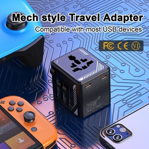 Cargador Rápido Worldplug Estilo Mecha PD 25W, Adaptador de Viaje Universal Internacional con USB Tipo-C para Teléfonos Móviles y Tabletas - Product Image 6