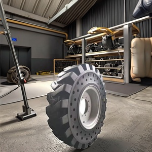 Neumático Sólido Relleno de Espuma de PU 385/65-22.5 335/80R20 445/65-22.5 de Alta Calidad, Libre de Mantenimiento, para Plataformas Elevadoras Industriales - Product Image 5