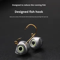 Hameçon de pêche Brave Micro Luminous 3D Fish Eye Root, version améliorée, pour la pêche au bar et au mandarin, leurre pour la pêche au fond en mer et sur la plage, petit modèle