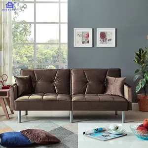 Winforce批发现代棕色沙发沙发家用办公室可折叠布艺沙发和床客厅沙发套装家具