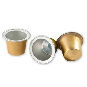 Customable Shape Empty Aluminum Foil Disposable Coffee Capsules With Lids