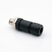 KRONZ M12 A-Coded, connecteur mâle 4 broches à bornes à vis, répartiteur en Y câblable sur site, double sortie de câble, double entrée de fil, IP67, industriel