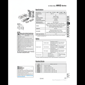 MXQ20-125BS โต๊ะสไลด์ลมนิวเมติก SMC - Product Image 1