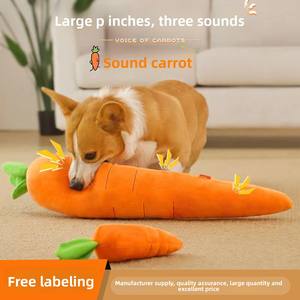 Mainan anjing wortel mewah tahan air ukuran besar ramah lingkungan untuk anjing besar & anak anjing kecil membuat suara mengurangi kebosanan - Product Image 6