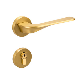 Mei Hong Brass Lever Door Lock CP23-78 Silent Interior Handle Gold Durable - Product Image 5