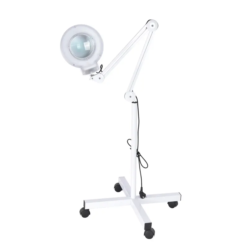 Beauty store machine Magnifier Glass Led Light con lampada d'ingrandimento da pavimento 5D per l'estensione delle ciglia