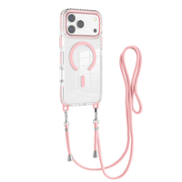 Étui de téléphone magnétique antichoc double couche en TPU pour iPhone 17 Pro Max, épaisseur 2,5 mm, avec cordon réglable pour collier