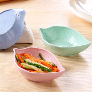 Bol et Assiette à Sauce de Petites Formes Écologiques en Gros, Feuilles, Rondes, Fleurs, Cœurs, en Paille de Blé et Plastique - Product Image 6