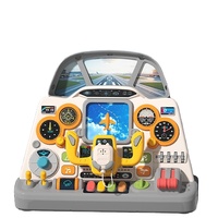 Cockpit d'avion pour enfants, pont simulé, jouet éducatif Montessori pour garçons, modèle en plastique pour l'éducation préscolaire 4-6 ans