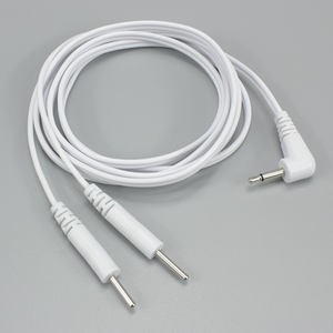 Unit puluhan kawat elektroda kabel timbal 2.5mm Mono hingga 2.0mm DC dua pin PVC tembaga padat 28AWG * 2F PVC COOPER 1m - Product Image 2