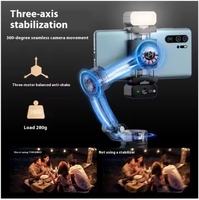 Stabilisateur de cardan M03 AI à suivi facial pour smartphones, microphone de téléphone portable à trois axes, anti-tremblement, lumière magnétique intégrée