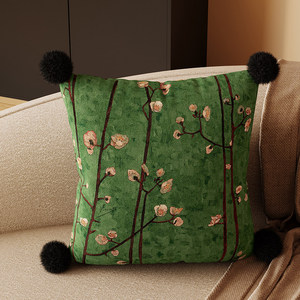 Funda de cojín decorativa de felpa retro cuadrada para sofá de sala de estar, respaldo de coche, cojín de oficina, almohada lumbar decorativa, inserto para ventanas abatibles - Product Image 4