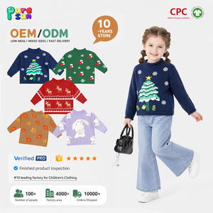 Pulls en tricot jacquard à col roulé pour filles, motif feuille d'érable, fabriqués par Puresun Top Factory, chauds et personnalisés, pour les 10-12 <span class=keywords><strong>ans</strong></span> - Product Image 3