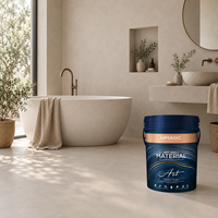Peinture microciment décorative intérieure, revêtement imperméable sans joint pour murs et sols, finition lisse pour salle de bain, salon, chambre