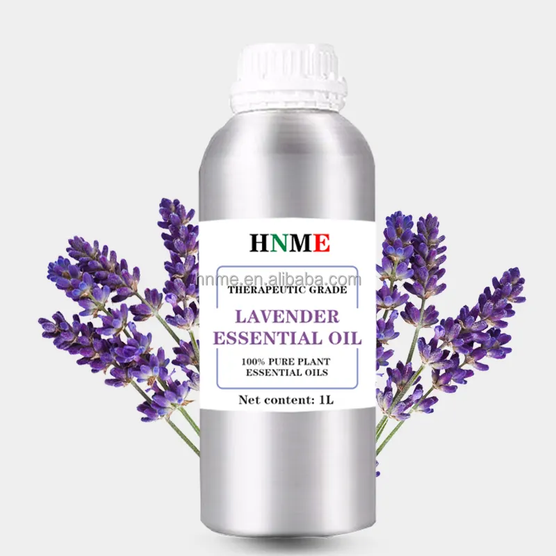 Minyak Esensial Lavender Atas Bersertifikat 100% Ekstrak Lavender Tanaman Murni Minyak Esensial Terapi Tingkat Makanan 1L Kaleng Aluminium