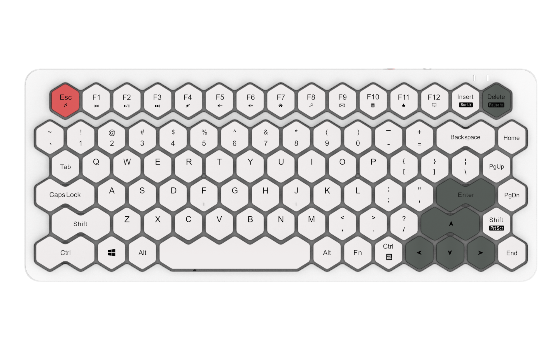 HEXAGON Keycaps Portable Keyboard Wireless Metal Tablet PC Phone Slim ...