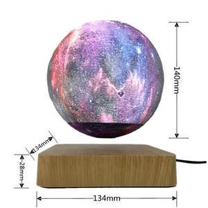 Lampe étoile à lévitation magnétique 3D imprimée, rotation à 360°, lumière flottante créative, blanc chaud, contrôle tactile, branchement secteur, pour la maison - Product Image 6