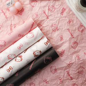 Carta Velina Rosa con Logo Gatto Carino 38g per Confezioni Regalo/Abbigliamento/Bouquet con Adesivo e Scatola per Imballaggio - Product Image 1