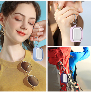 Funda básica transparente para Airpods Gen <span class=keywords><strong>2</strong></span> 3 Pro Clear Bulk Retail Box Package Cover Mosquetón para Airpod 4 Case Purple Pink - Product Image 3