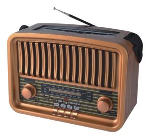 Radio rétro en bois avec télécommande, basses puissantes, FM AM SW, <span class=keywords><strong>Victrola</strong></span>, radio solaire rétro - Product Image 3