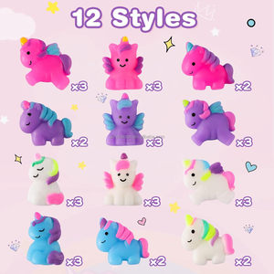 Jouets licorne à presser Kawaii pour paniers-cadeaux et échanges de cadeaux - Product Image 3
